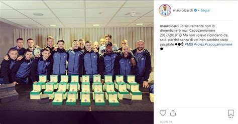 icardi rolex foto|INTER, Icardi regala un Rolex a tutta la squadra .